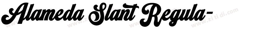 Alameda Slant Regula字体转换